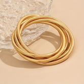 Golden Multilayer spiral bracelet & necklace in one